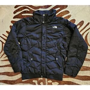 Men's Northface 600 Down RECCO Sz M Black Zippered Ski/Snow Jacket Puffer